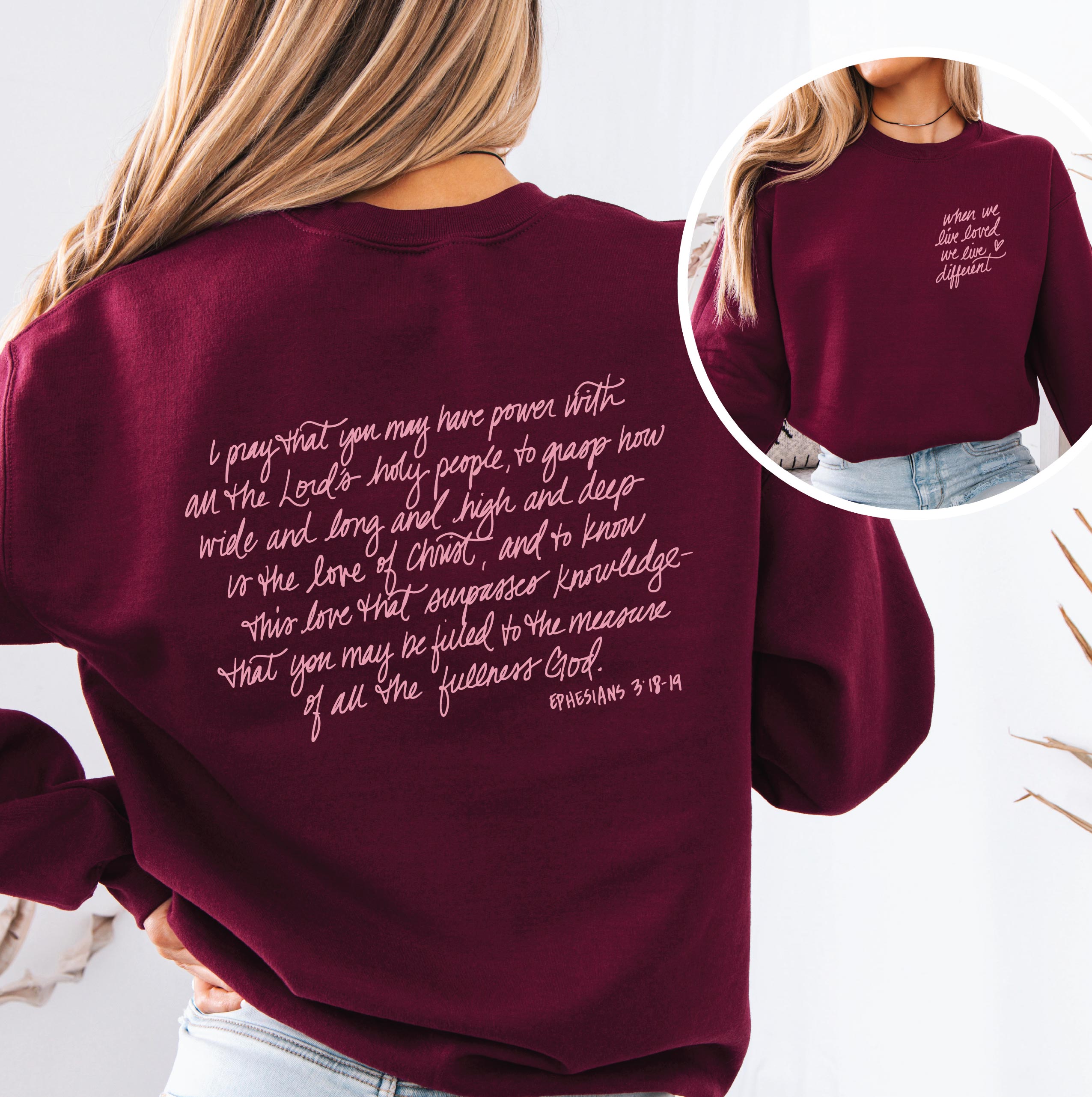 Ephesians Live Loved - Crewneck